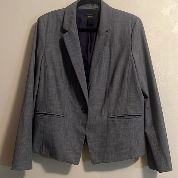 Ann Taylor Loft 16 Gray Blazer Jacket - Picture 1 of 9